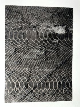 Leather Python Batik Charcoal Embossed Faux Leather Handmade Recycled paper | PaperSource