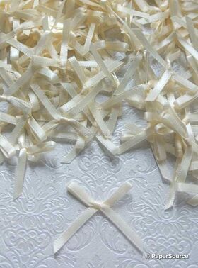 Bow - Cream Satin 3mm | PaperSource