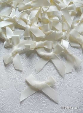 Bow - Ivory Satin 10mm | PaperSource