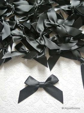 Bow - Black Satin 15mm | PaperSource