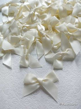 Bow - Ivory Satin 15mm | PaperSource