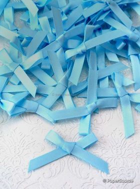 Bow - Light Blue Satin 6mm | PaperSource