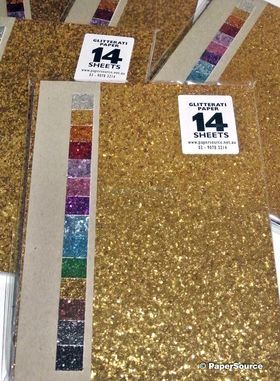 Colourific | 14 sheets of A5 size, coarse finishk glitter paper in a range of colours | PaperSource