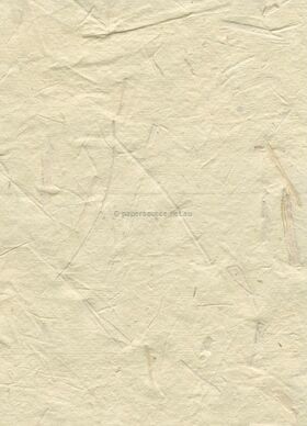 Recycled Botanical | Bushland Natural, 300gsm handmade, recycled paper or card, close up view | PaperSource