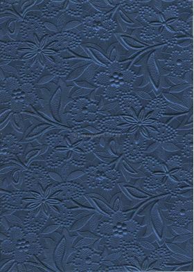 Clearance Embossed Bloom Indigo Blue Pearlescent A4 handmade paper | PaperSource