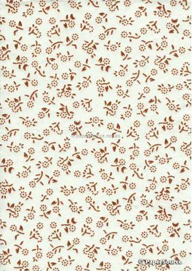 Precious Metals | Aster White with Copper Glitter Raised Pattern on Handmade, Recycled Cotton A4 paper | PaperSource