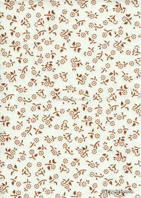Precious Metals | Aster White with Copper Glitter Raised Pattern on Handmade, Recycled Cotton A4 paper | PaperSource