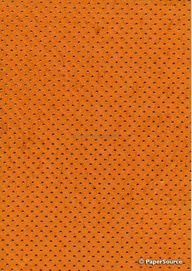 Precious Metals | Bead Orange with Gold Raised Pattern on Handmade, Recycled Silk A4 paper | PaperSource