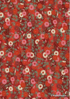 Chiyogami Yuzen Floral F57 Small Sheet | PaperSource
