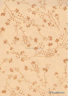 Chiffon Print | Blossom Amber Chiffon with Amber Small Floral Print, A4 | PaperSource