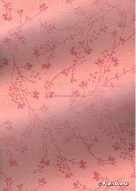 Chiffon Blossom | Pink Chiffon with Pink Screen Print=curled | PaperSource