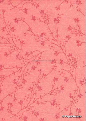 Chiffon Print | Blossom Pink Chiffon with Pink Small Floral Print, A4 | PaperSource