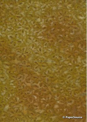 Chiffon Print | Azalea Olive Green Chiffon with Gold and Glitter Floral Print, A4 | PaperSource