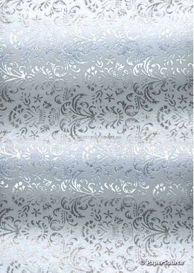 Flat Foil Crest | Silver Foil on White Matte Chiffon A4 | PaperSource