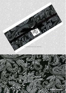 Inspiration - Bandana Black Chiffon with Silver Paisley Print | PaperSource Inspiration - Bandana Black Chiffon with Silver Paisley Print | PaperSource