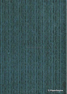 Chiffon Print | Stripe Teal Blue Green with Black Striped pattern, A4 | PaperSource