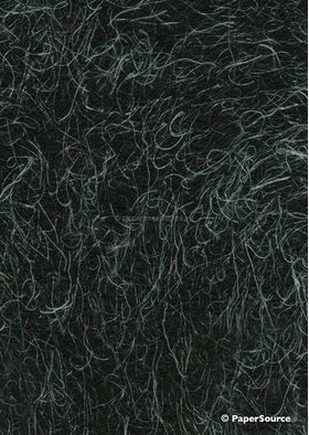 Silk Exotic | Black Long Silk fibre 60gsm paper. Handmade Recycled A4 Paper | PaperSource