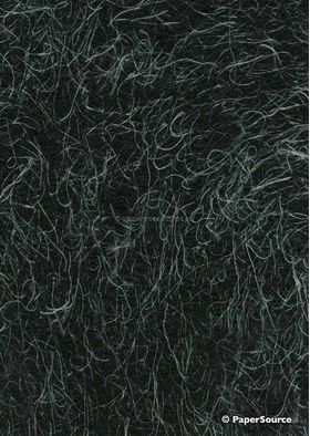 Silk Exotic | Black Long Silk fibre 60gsm paper. Handmade Recycled A4 Paper | PaperSource