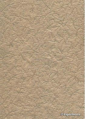 Embossed Mink Beige Pearlescent Autumn A4 handmade paper