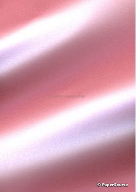 Aurora Pink Pearly Pearlescent 95-100gsm Paper with White on reverse side | PaperSource