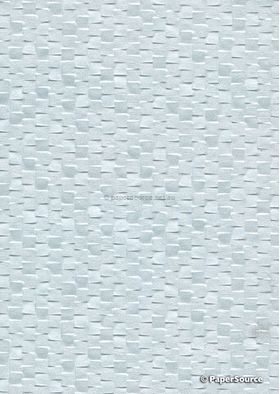 Embossed Ice Baby Blue Pearlescent A4 handmade paper