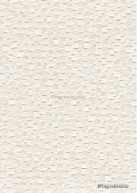 Embossed Off White Matte A4 handmade paper