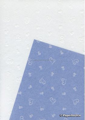 Vellum Patterned | Hearts, a Japanese paper pattern in white on Transparent A4 35gsm paper. Also known as Trace, Translucent or Tracing paper, Parchment or Pergamano. | PaperSource