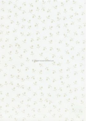 Vellum Patterned | Rosebud, a gold pattern on Transparent A4 112gsm paper. Also known as Trace, Translucent or Tracing paper, Parchment or Pergamano. | PaperSource