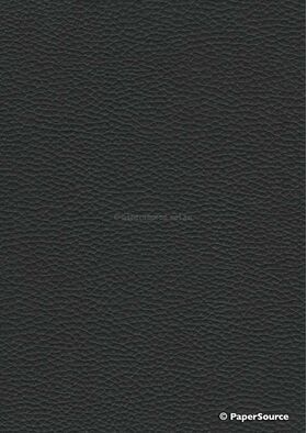 Leather Sirocco Black, Matte, Embossed Faux Leather, handmade recycled paper | PaperSource