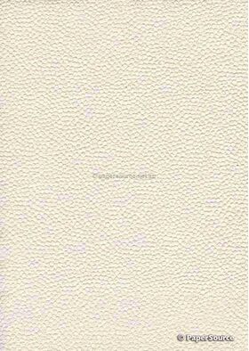 Embossed Pebble Ivory Cream Matte Style B, handmade recycled paper