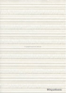 Embossed Stripe White Matte, A4 handmade recycled paper | PaperSource