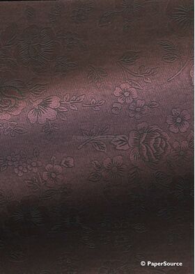 Embossed Vintage Rose | Port Wine Pearlescent A4 120gsm paper-curled | PaperSource