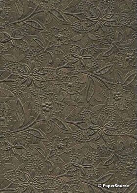 CLEARANCE Embossed Bloom Antique Gold Pearlescent A4 handmade recycled paper | Papersource
