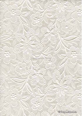 Embossed Bloom Quartz 2-sided Mill Pearlescent Colour A4 paper | PaperSource