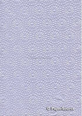 Embossed Daisy Circles Pastel Lilac Pearlescent A4 handmade, recycled paper | PaperSource
