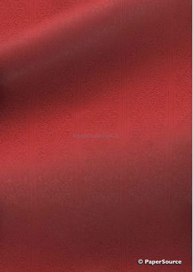 CLEARANCE Embossed Eternity Border Red Matte - Imperfects | PaperSource