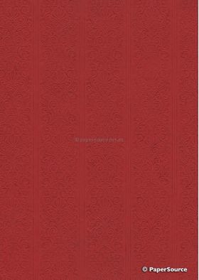 Embossed Eternity Red Matte A4 2-sided handmade, recycled paper | PaperSource