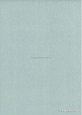 Embossed Rococo Indigo Blue Peearlescent A4 120gsm paper | PaperSource