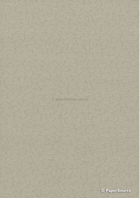 Embossed | Rococo Silver Grey Pearlescent 120gsm A4 paper | PaperSource