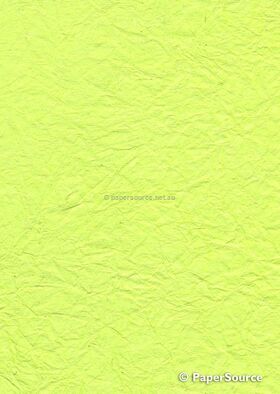 Rustic Fluoro | Lemon Yellow Metallic Handmade, Recycled A4 paper | PaperSource