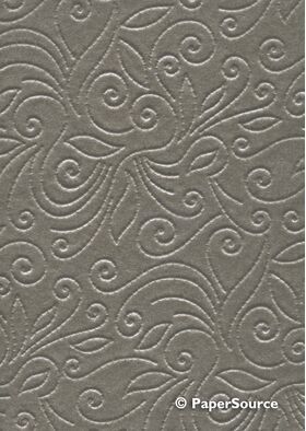 Embossed Stitched Walnut Brown Pearlescent A4 handmade recycled paper | PaperSource