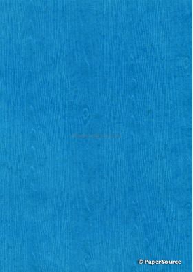 CLEARANCE Embossed Woodgrain Blue Matte handmade recycled paper | PaperSource