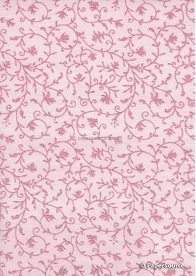 Chiffon Vine | Pink Chiffon with Silver Glitter Print | PaperSource