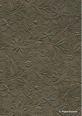 Embossed Bloom Antique Gold Pearlescent A4 handmade paper | PaperSource