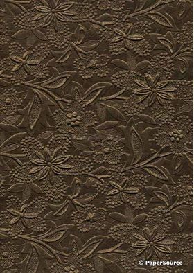 Embossed Bloom Bronze A Pearlescent A4 handmade paper