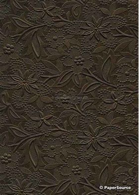 Embossed Bloom Bronze B Pearlescent A4 handmade paper