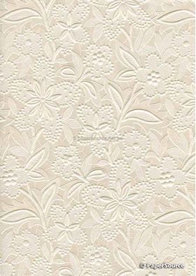 Embossed Bloom Opal Pearlescent A4 handmade paper