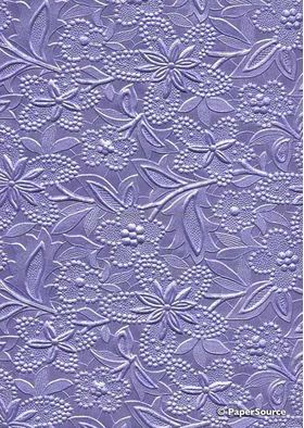 Embossed | Bloom Lavender No.14 Pearlescent A4 handmade, recycled paper | PaperSource