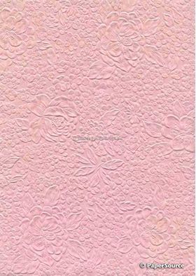 Embossed Bouquet Dusty Pink Matte A4 handmade, recycled paper | PaperSource
