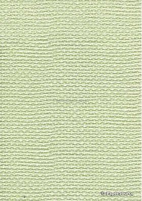 Embossed Burlap Mint Green Pearlescent A4 handmade, recycled paper